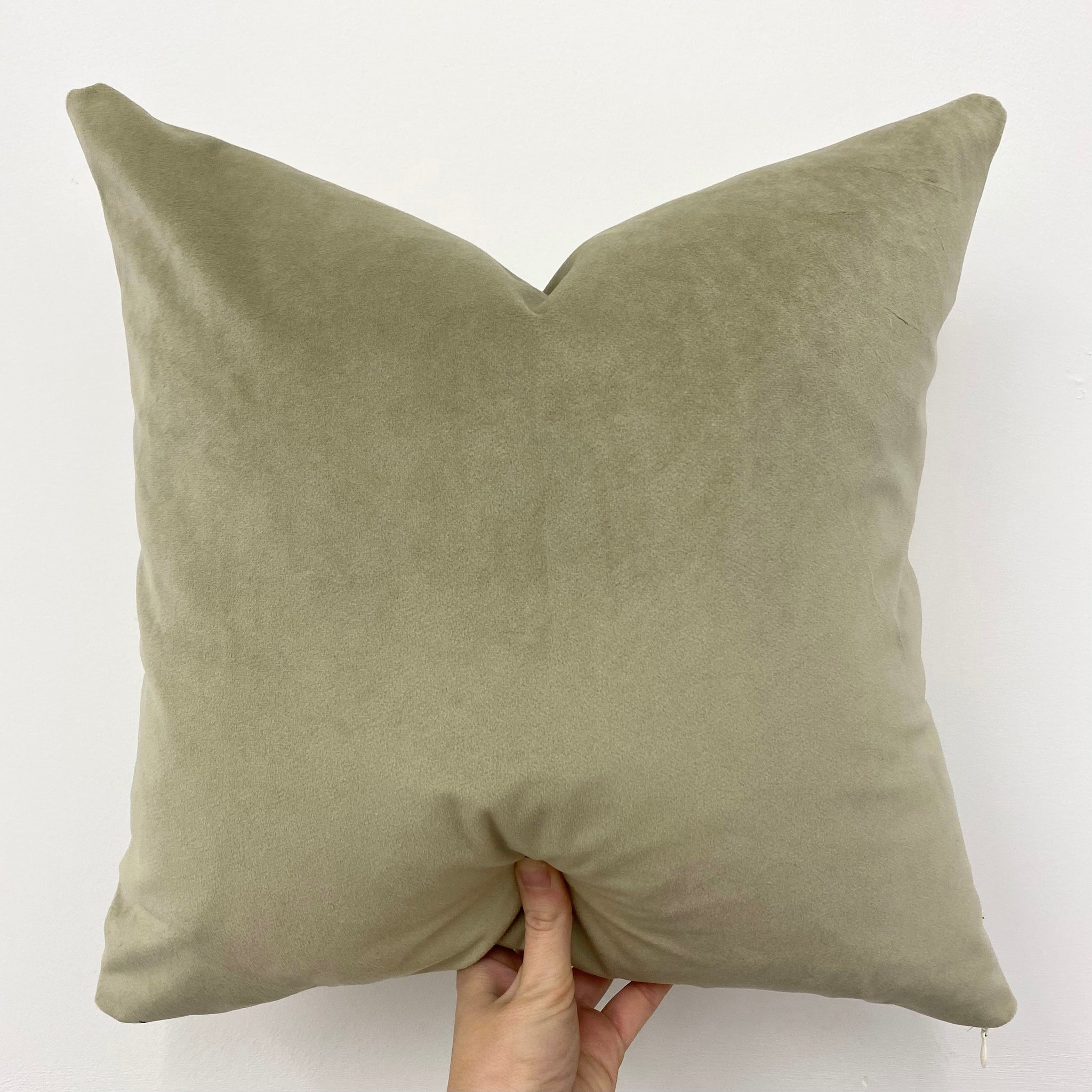 Sage Green plush velvet cushion Bonny Boutique